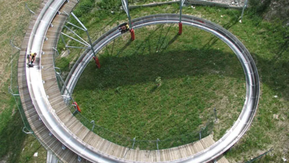 Super-Kreisel der Sommerrodelbahn in Oberaudorf