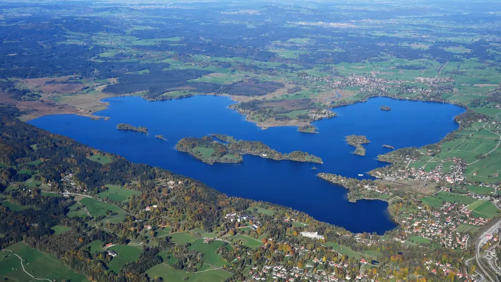 Der Staffelsee von oben