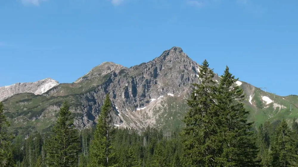 Blick auf die Kanzelwand von Osten aus