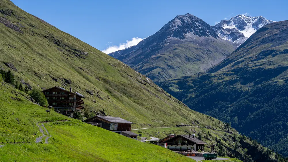 Blick auf die Rofenhöfe