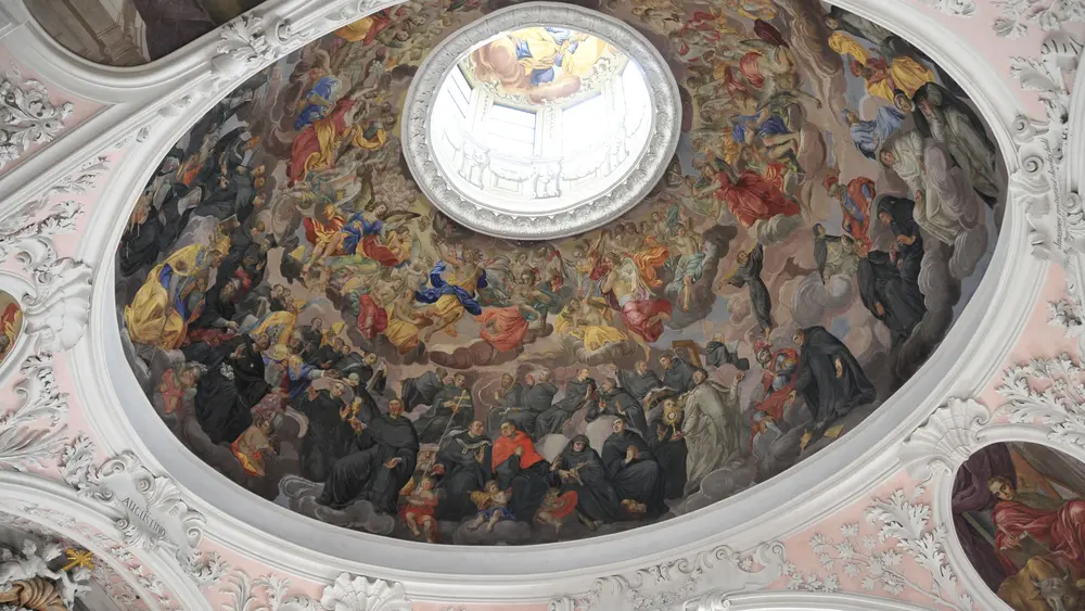 Fresko Wandmalerei im Augustinermuseum