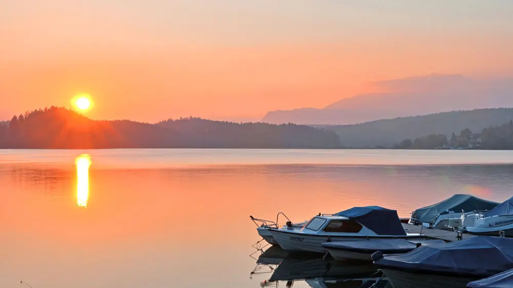 Sonnenuntergang über dem Faaker See