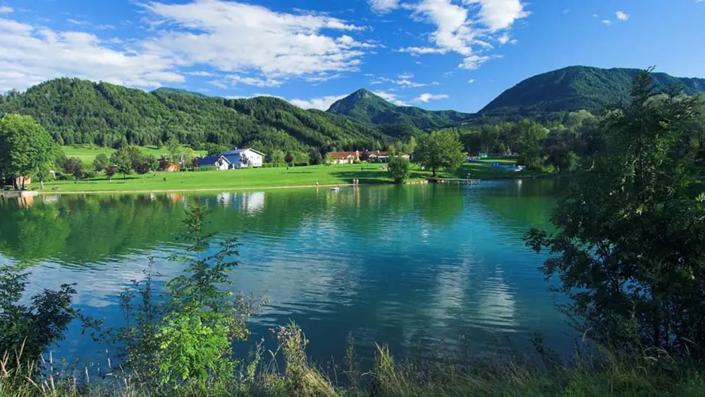 Blick über den Sonnegger See bei Sittersdorf