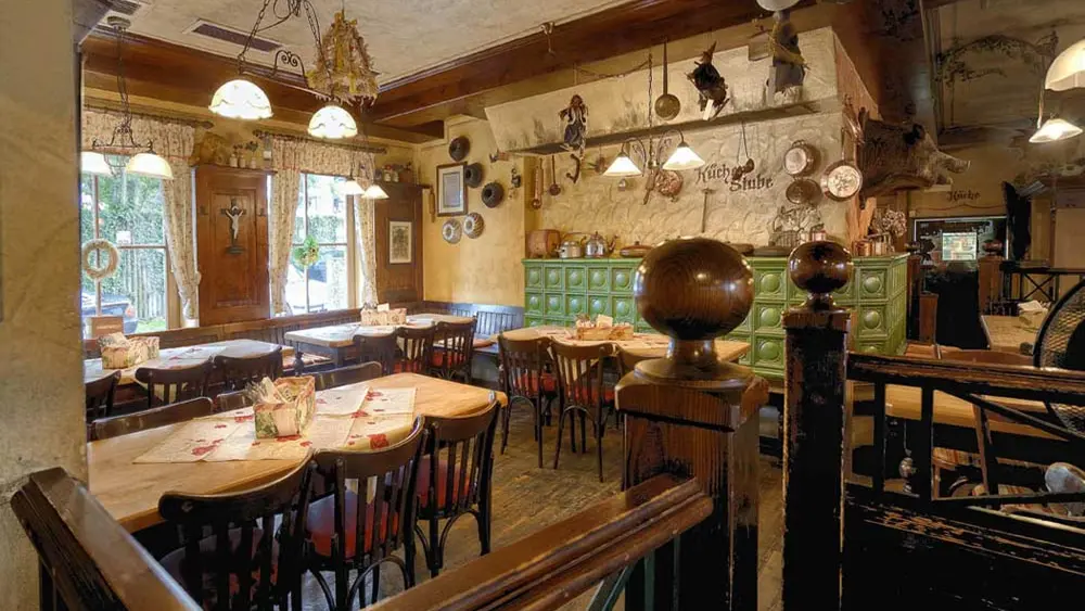 Gaststube in der Oberstdorfer Dampfbierbrauerei