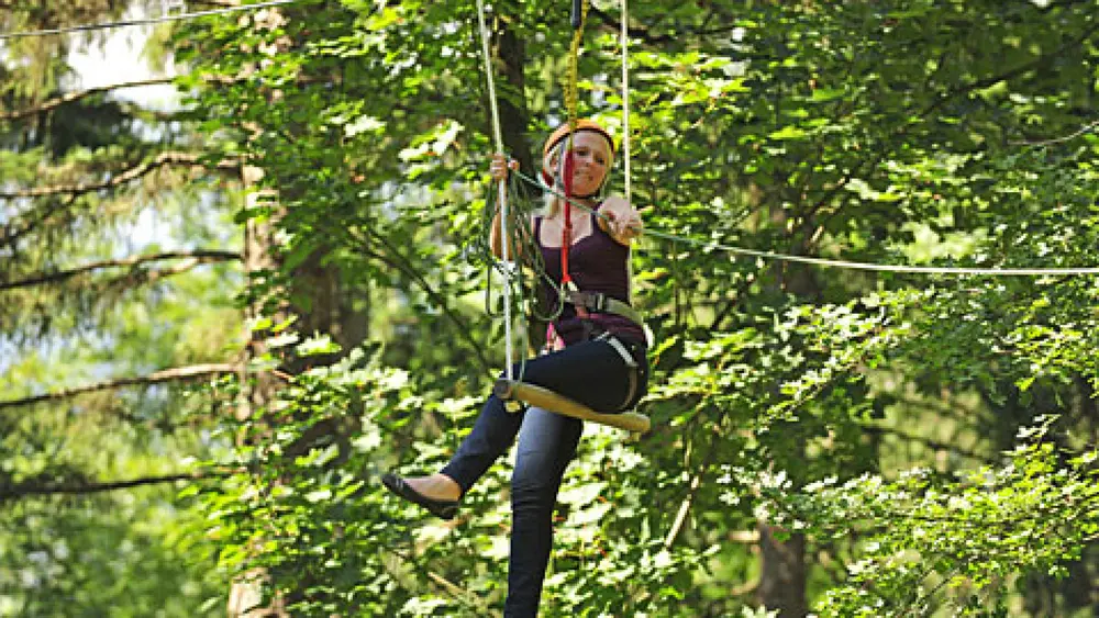 Schwindelfreiheit ist gefragt im Seilpark Forst