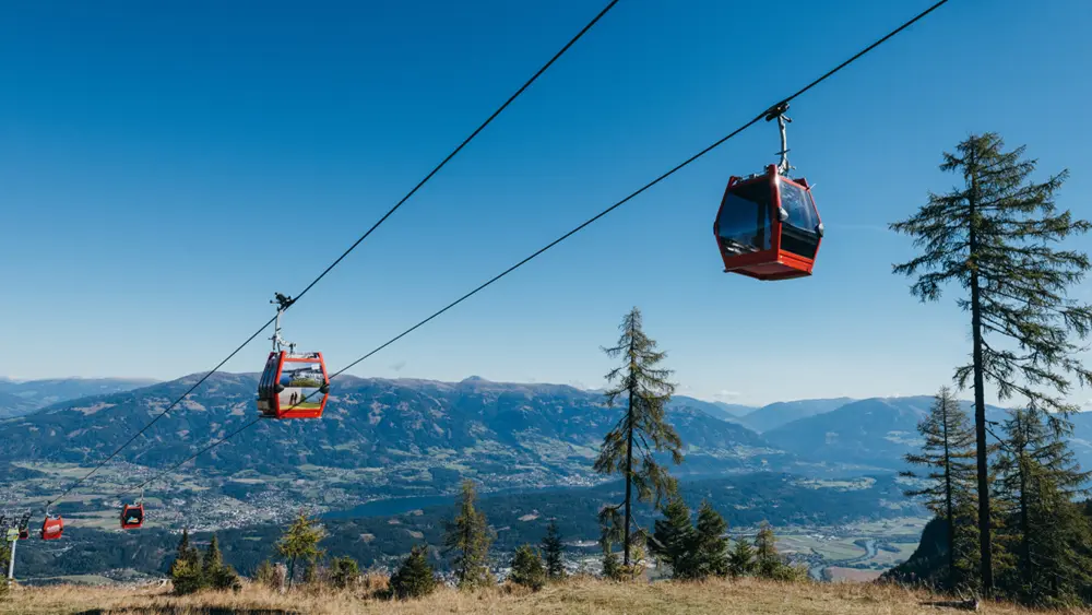 Blick auf die Talbahn Goldeck