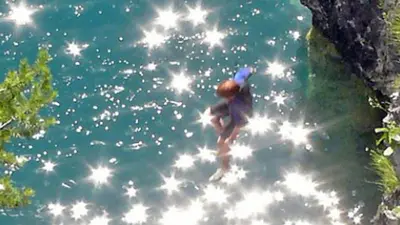 Klippenspringen am Weissensee