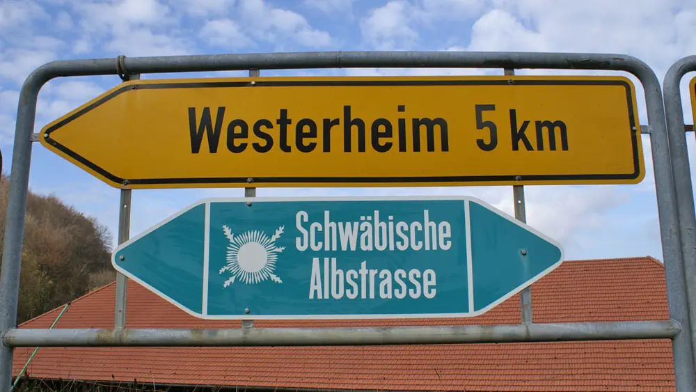 Schild der Schwäbischen Albstraße