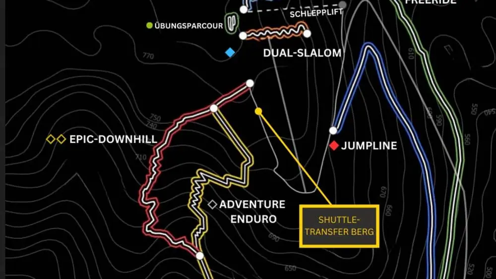 Übersichtskarte Adventure Bikepark Bad Wildbad