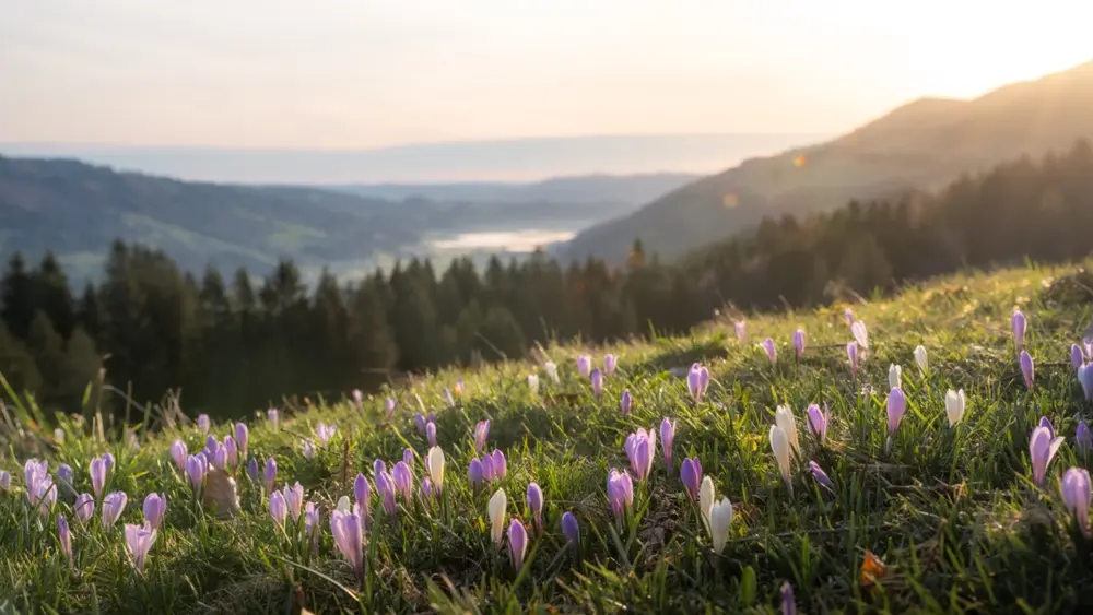 Krokusblüte am Hündle