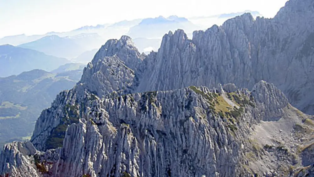 Blick auf den Gipfel der Hinteren Goinger Halt