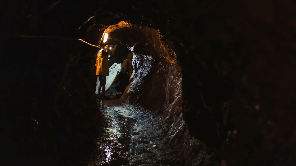 Gänge im Schaubergwerk Öxltal