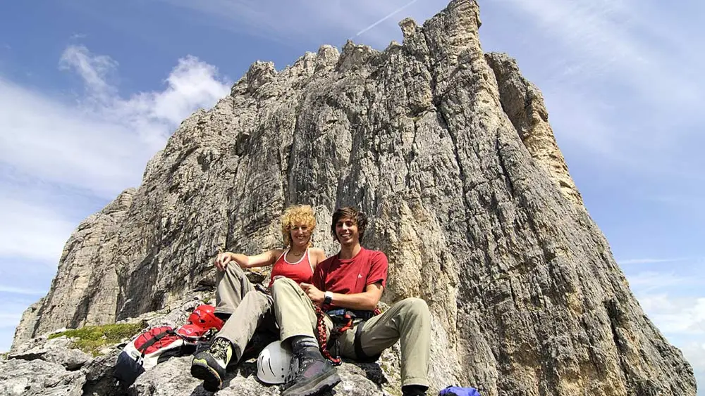 Rast vorm Klettersteig Ilmspitz im Stubaital