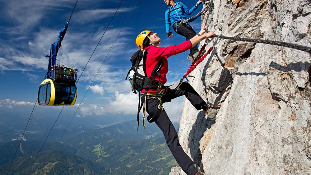 Kletterer am Dachstein