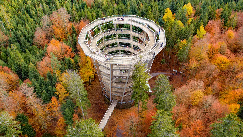 Luftaufnahme des Turms