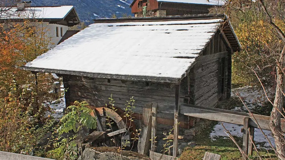 Die ehemalige Mühle oder Wollkartasche im Freilichtmuseum Oberlienz