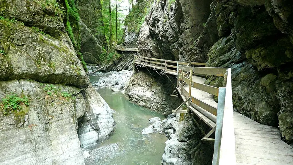Blick in die Alplochschlucht bei Dornbirn