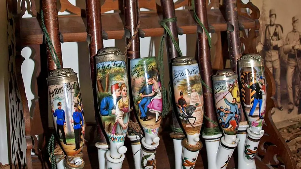 Meerschaumpfeifen im Tabakmuseum Frastanz