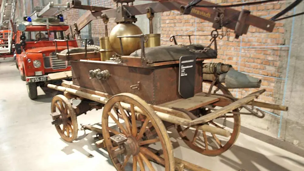 Handdruckspritze im Feuerwehrmuseum Frastanz