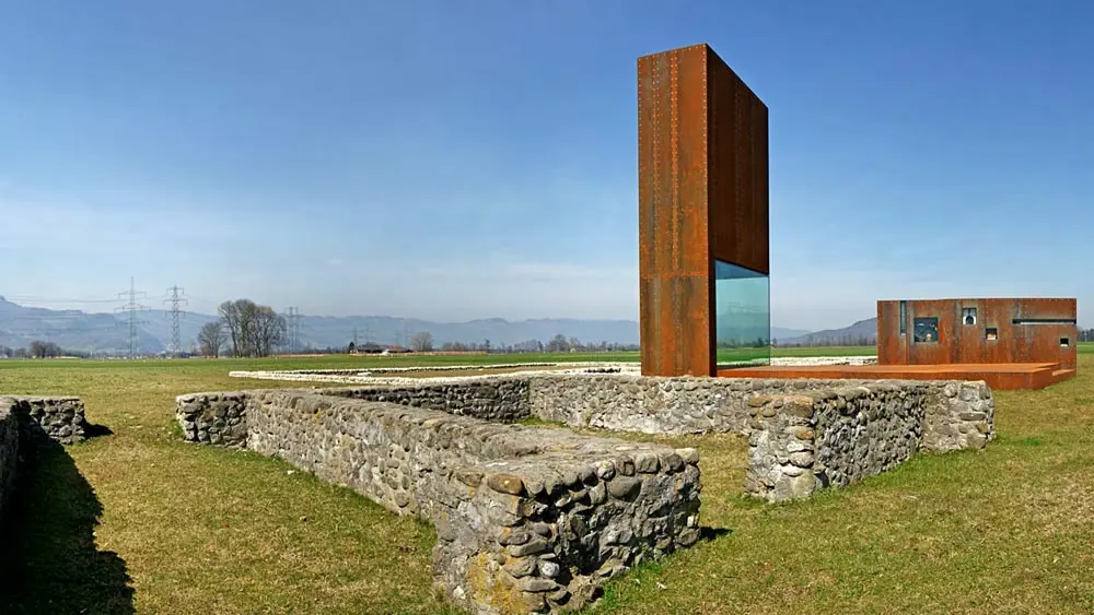 Blick in die Anlage des Freilichtmuseums Römervilla in Rankweil