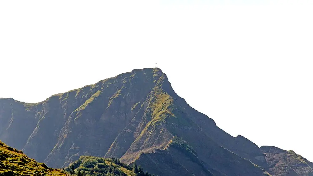 Blick zum Gipfel des Hohen Freschen
