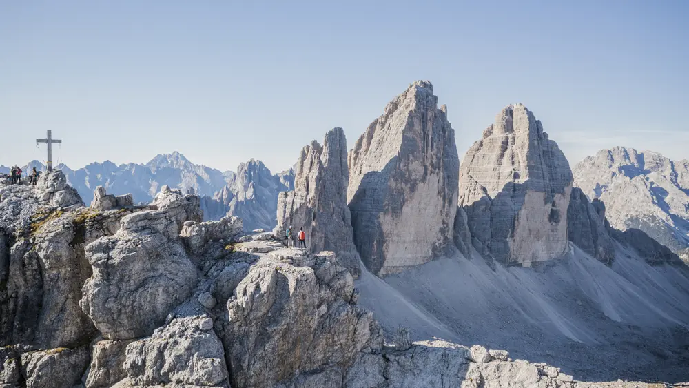 Kletterer an den Drei Zinnen