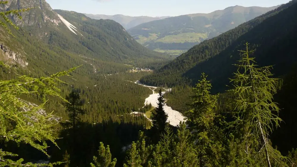 Panoramablick über das Fischleintal bei Sexten