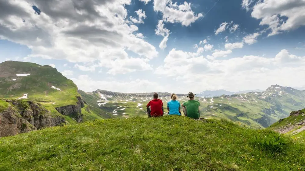 Blick in das Weltnaturerbe Sardona auf der 5-Seen-Wanderung Pizol