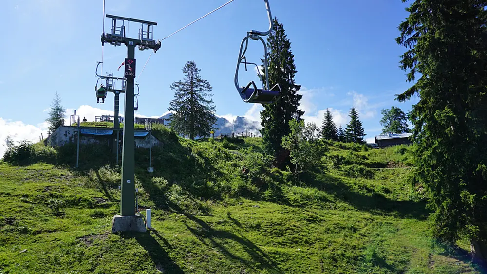 Blick auf den Kaiserlift bei Kufstein