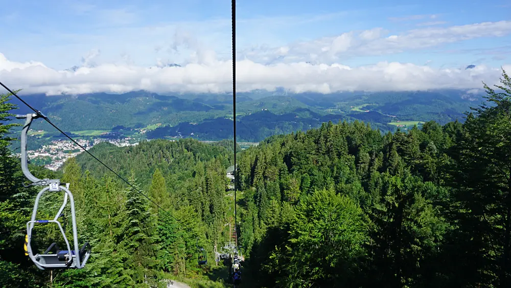 Blick ins Tal vom Kaiserlift Kufstein