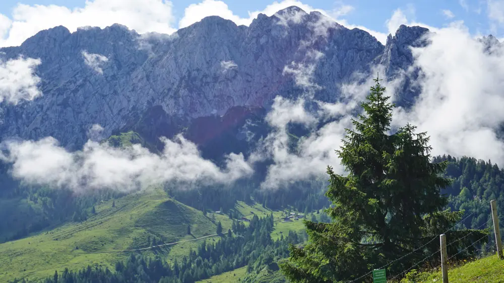 Blick auf das Kaisergebirge