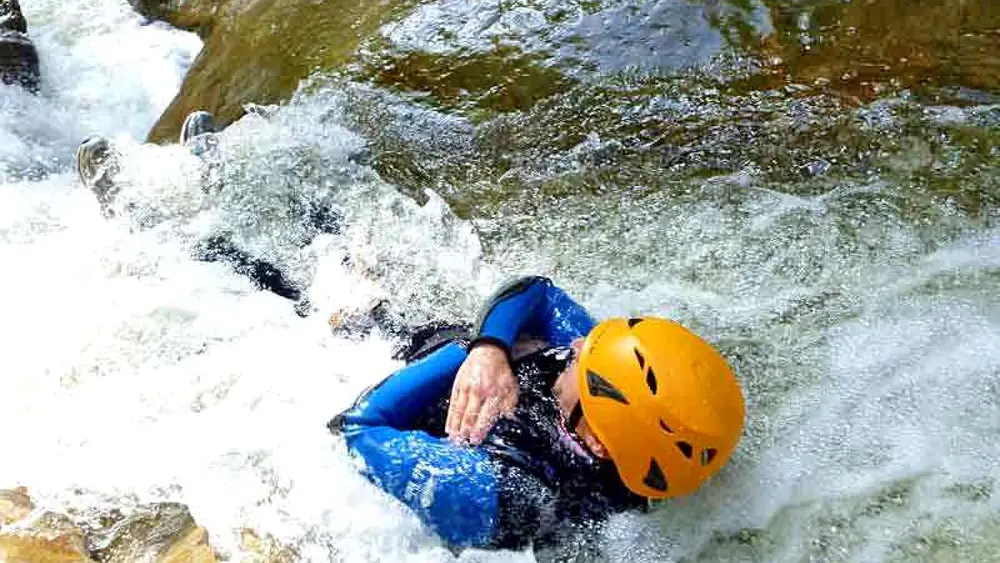Felsrutsche beim Canyoning