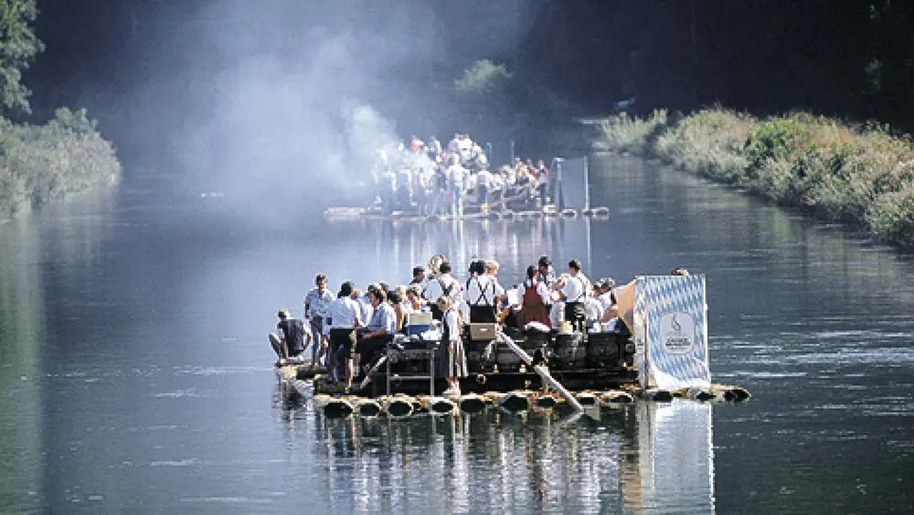 Flossfahrt auf der Isar