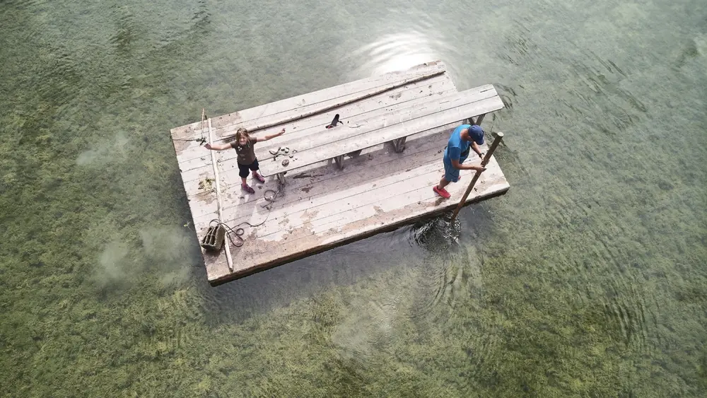 Floßfahrt auf dem Wildensee
