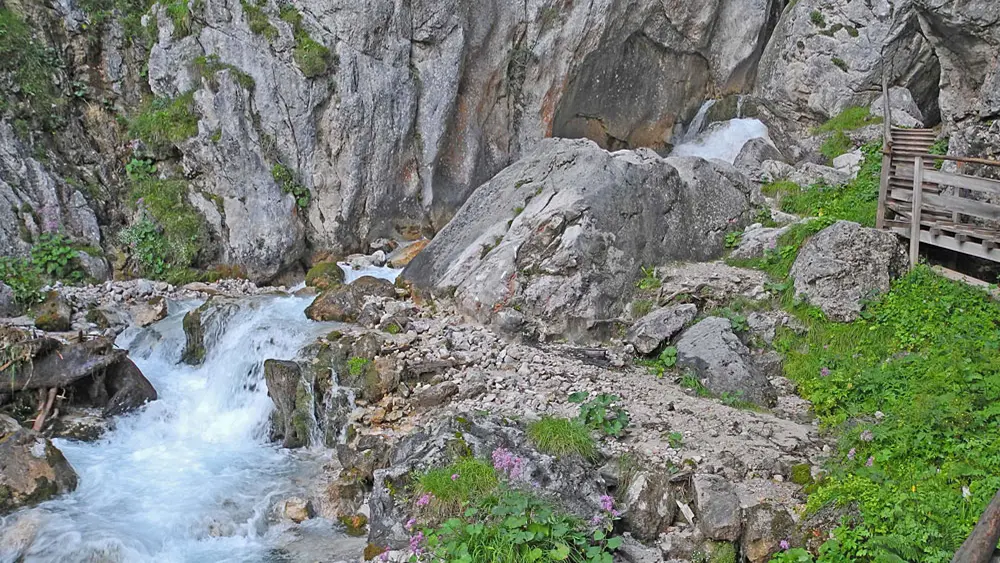 Blick in die Silberkarklamm bei Ramsau am Dachstein