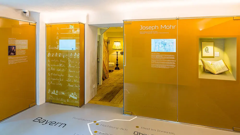 Blick in die Ausstellung des Stille Nacht Museums in Wagrain