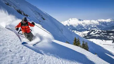 Freerider bei der Abfahrt