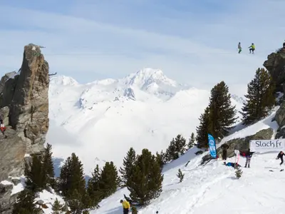 Slackline in Les Arcs © Many Reyboz