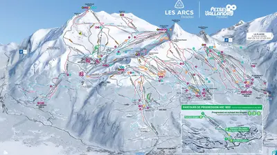 Pistenplan Les Arcs