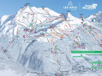 Pistenplan Les Arcs