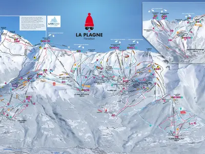 Pistenplan La Plagne