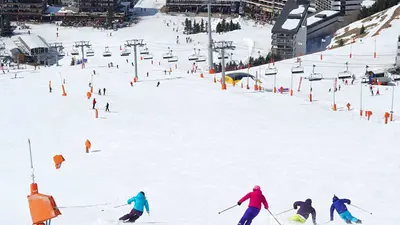 Abfahrt im Skigebiet Les Trois Vallées