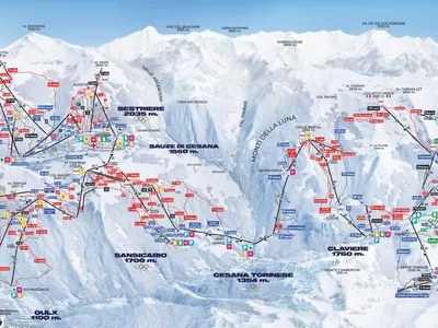 Pistenplan Voie Lactée - Via Lattea