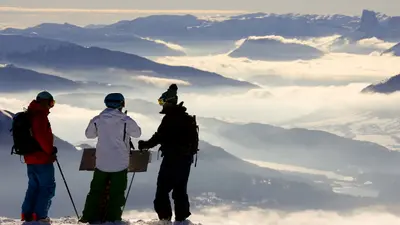 Ausblick auf die Täler bei Chamrousse