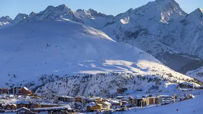 Blick ins Tal Alpe d'Huez