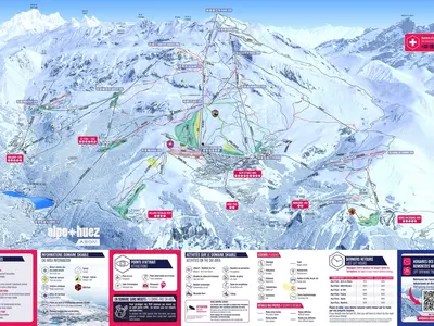 Pistenplan Alpe d'Huez