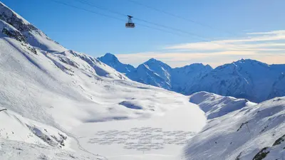 Gondel im Skigebiet d´Alpe Huez