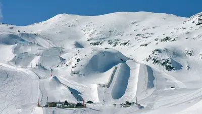 Der Snowpark von Les 2 Alpes