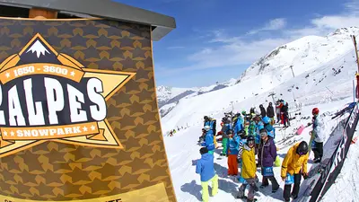 Snowpark in Les 2 Alpes