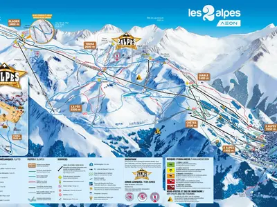 Pistenplan Les Deux Alpes